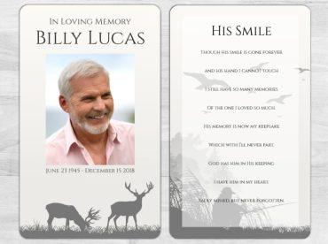 In Loving Memory Prayer Card Printing