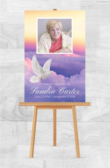 Memorial Poster for Funeral Dove