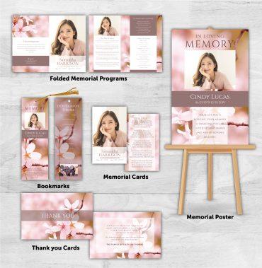 Memorial Package White & Pink Flower Theme