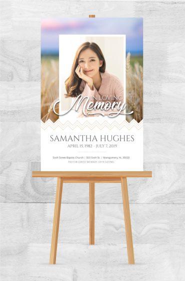 Memorial Poster for Funeral Loving Memory