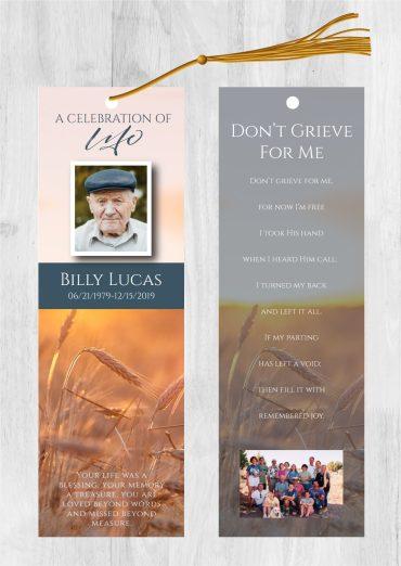 Funeral Bookmark Printing Dawn