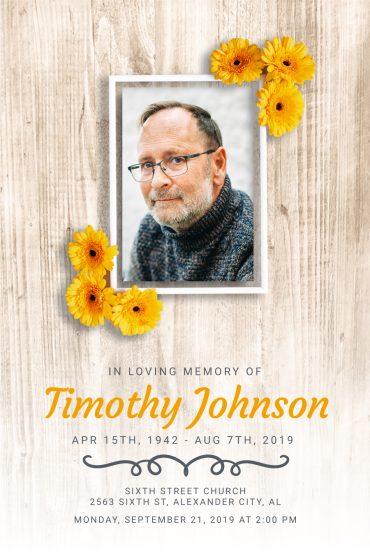 Funeral Program Memorial Poster 2049