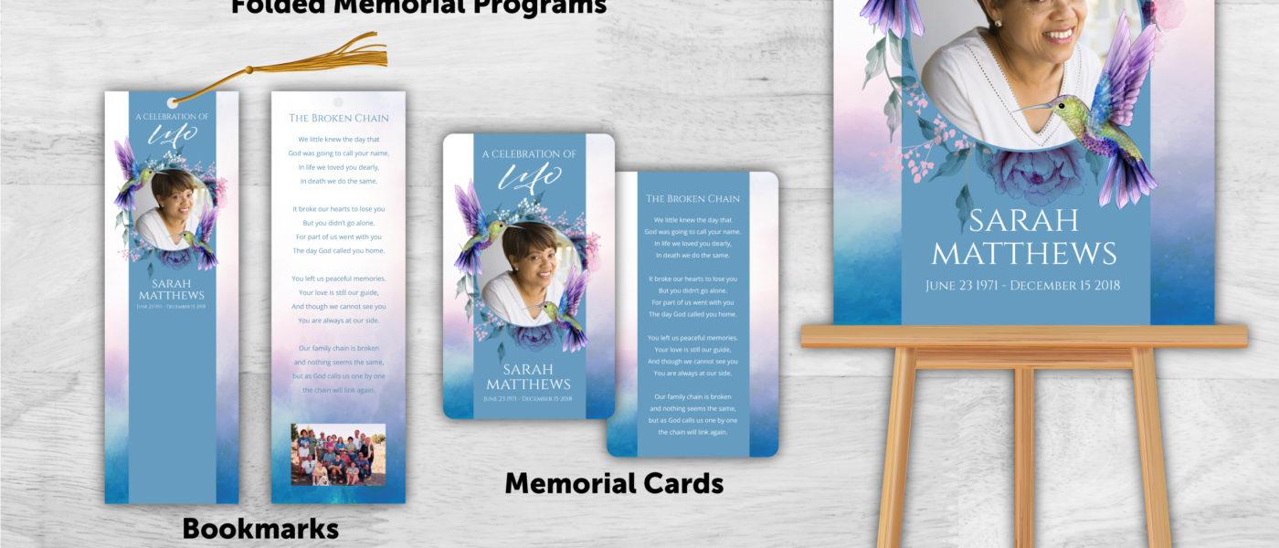 Memorial Package Hummingbird Theme