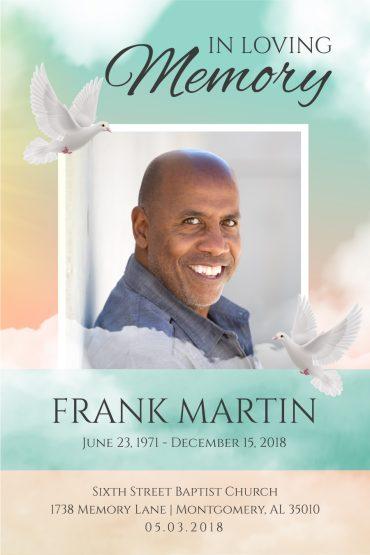 Memorial Poster For A Funeral To Remember A Loved One