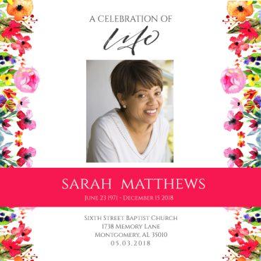 Funeral Program Memorial Fan 1096