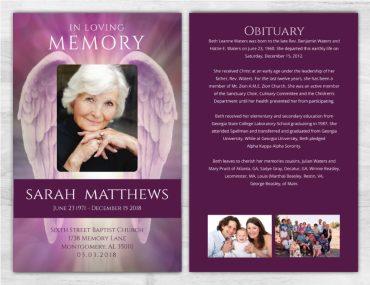 Memorial Service Program Example Template