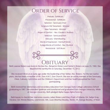 Funeral Program Memorial Fan 2006