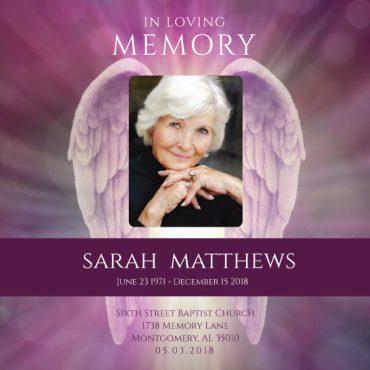 Funeral Program Memorial Fan 2006