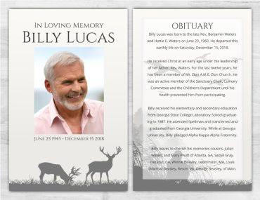 Funeral Program Memorial Brochure Printing