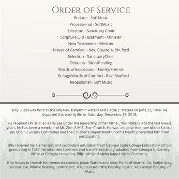 Funeral Program Memorial Fan