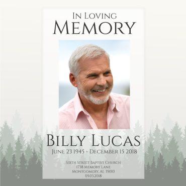 Funeral Program Memorial Fan