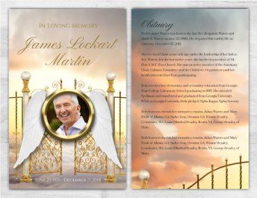 No-Fold Memorial Service Program Template