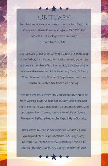 Funeral Program 2015