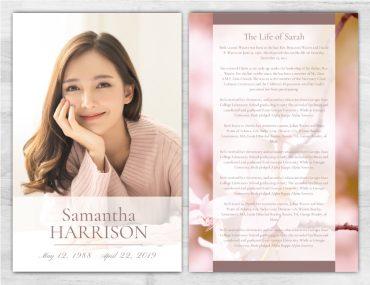 Custom Memorial Service Pamphlet Options