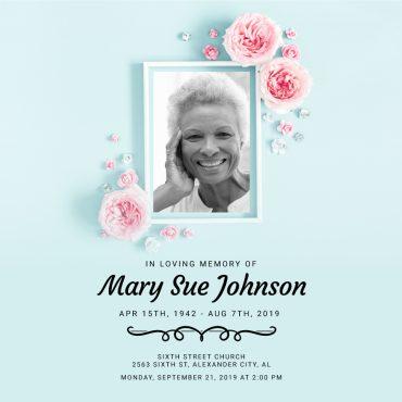 Funeral Program Memorial Fan 2046