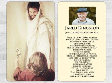 Oil Painting Memorial Prayer Card