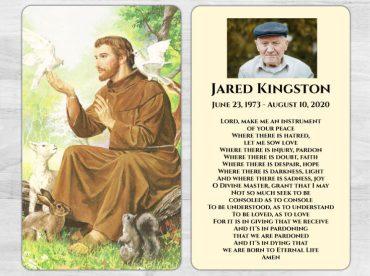 Wildlife Memorial Prayer Card