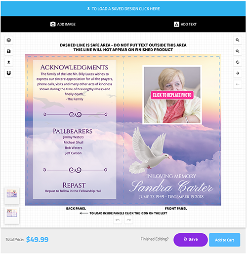 Funeral Program Customization Funeral Program Customization
