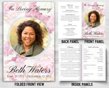 In Loving Memory Custom Funeral Programs