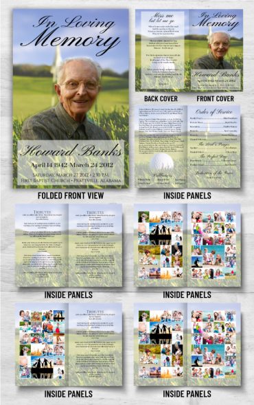 Golf Funeral Program