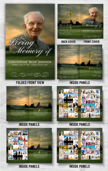 Golf Funeral Program