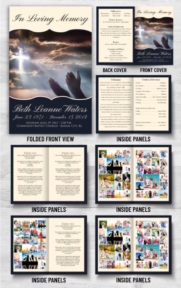 Cross Clouds Funeral Program