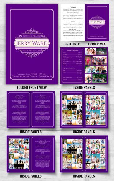 Purple Funeral Program