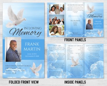 Dove Clouds Funeral Program