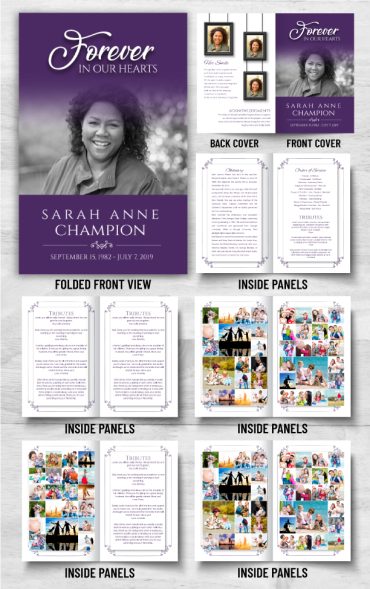 Purple Fade Funeral Program