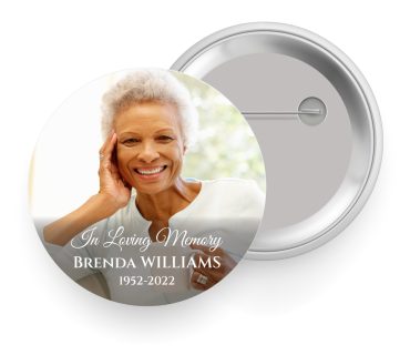 Memorial In Loving Memory Button Pin