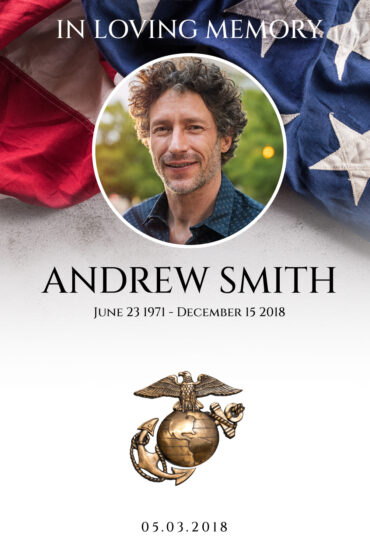 US Marines Funeral Easel Poster