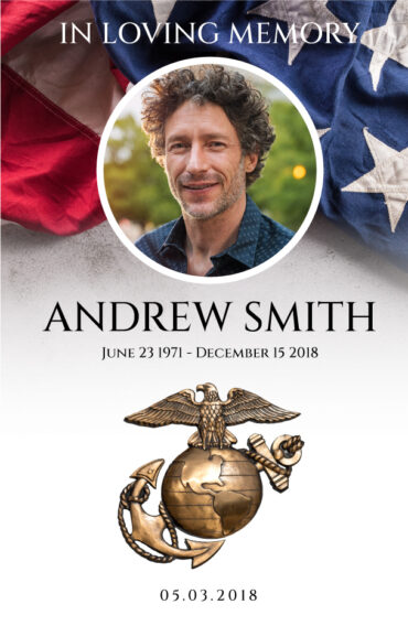 Marine Funeral Program