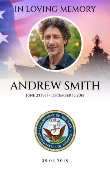 Navy Funeral Program