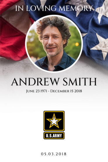 US Army Funeral Easel Poster