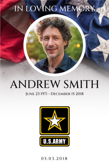US Army Funeral Program
