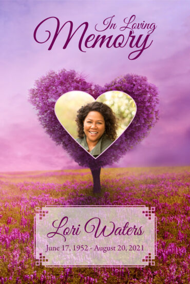 Heart Tree Funeral Easel Poster