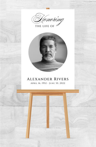 Simple Funeral Easel Poster