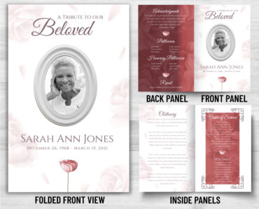 Roses Funeral Program