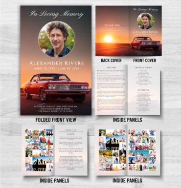 Muscle Car Funeral Program