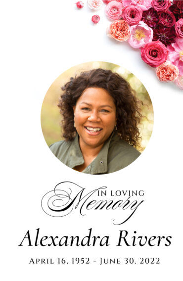 Red Roses Funeral Program
