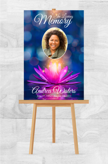 Lotus Flower Funeral Poster