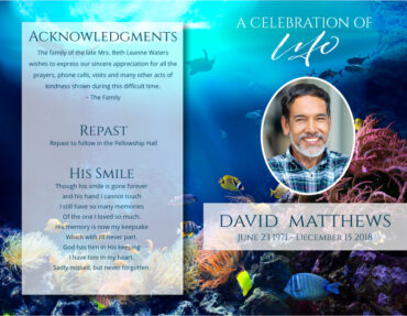 Ocean Life Funeral Program