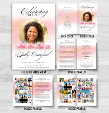 Pink Clouds Funeral Program