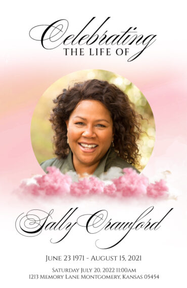 Pink Clouds Funeral Program