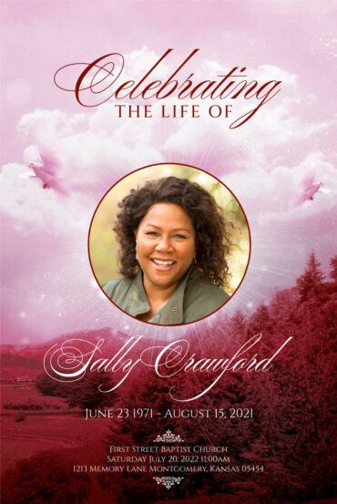 Red Tree Dove Memorial Easel Poster