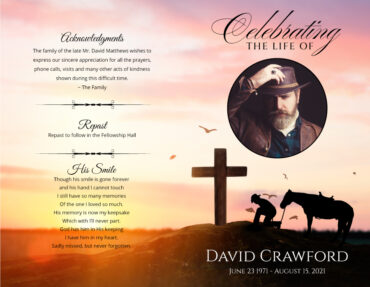 Cowboy Country Funeral Program