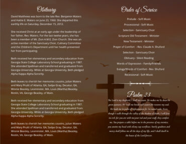 Cowboy Country Funeral Program