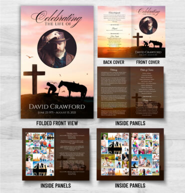 Cowboy Country Funeral Program