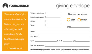 Church Giving Envelopes Church Invitation Ideas