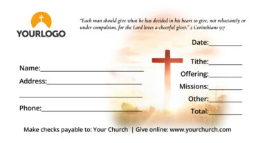 Tithe & Giving Envelopes Customized Calendar Printing
